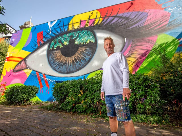 My Dog Sighs' has taken part in street art festivals across the country, and now he looks to bring one to his hometown. Picture: Habibur Rahman.