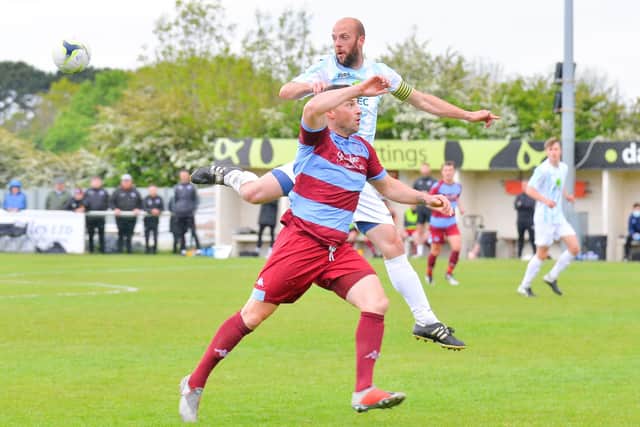 USP skipper Tom Jeffes in action against Hamworthy. Picture: Martyn White.