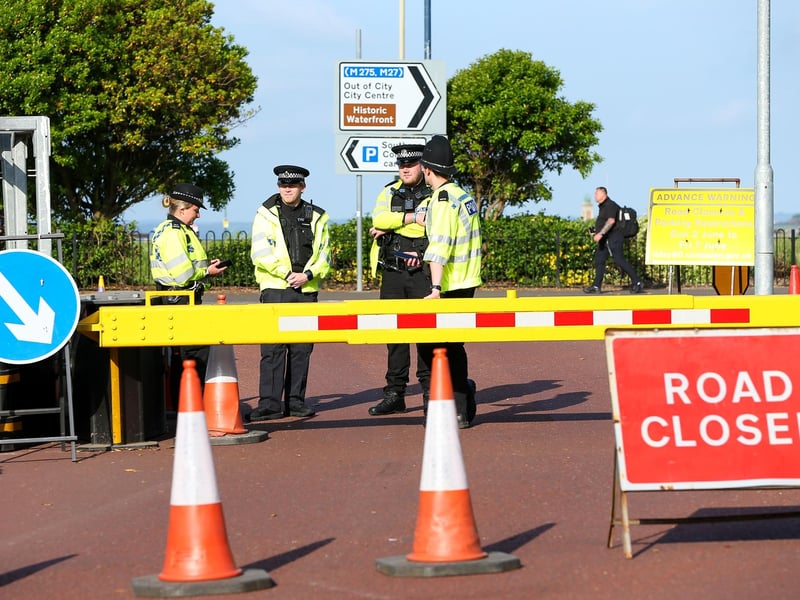 Many of the roads in Southsea were closed for the event.Picture: Chris  Moorhouse (050624-001)