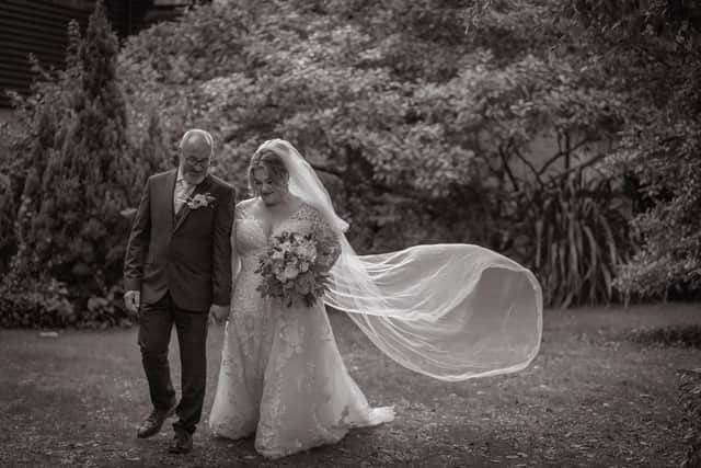 Victoria and Steven Hampton-Bull were married at the Holiday Inn, at Fareham, on September 24. Credit: Carla Mortimer Photography