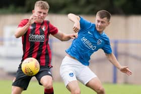 Alfie Stanley scored two penalties for Pompey at AFC Totton. Picture: Duncan Shepherd