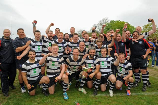 Havant celebrate after beating Gosport to win the 2015 Hampshire Cup. It is the only cup they have taken part in in recent years. Picture: Ian Hargreaves
