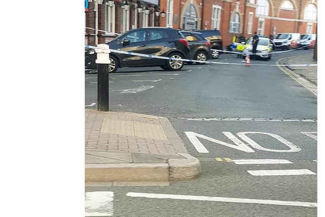Police tape off St Paul's Road after an assault this morning. Picture: Darren Barnett