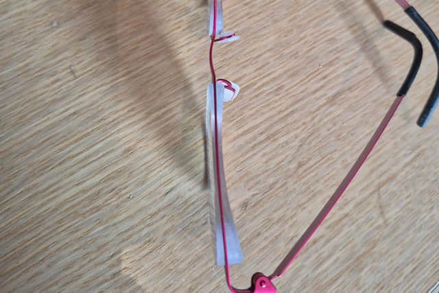 Jo was so short-sighted she needed extra thick lens glasses every day