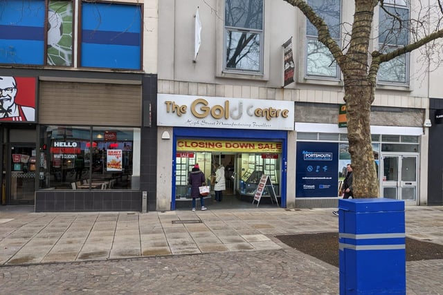 The Gold Centre is a jewellery shop on Commercial Road. It is currently holding a closing down sale.