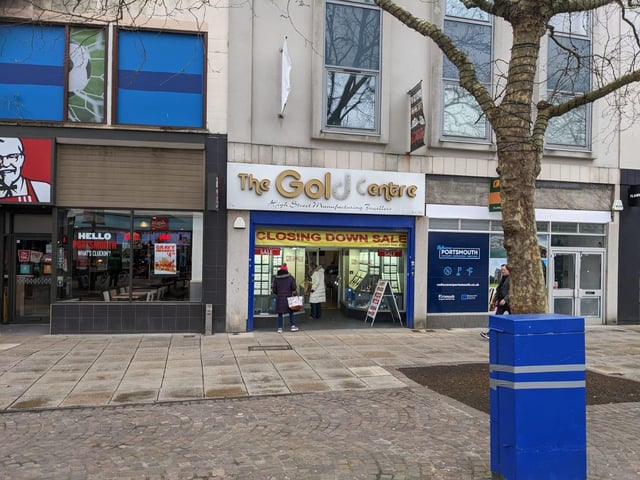 The Gold Centre is a jewellery shop on Commercial Road. It is currently holding a closing down sale.