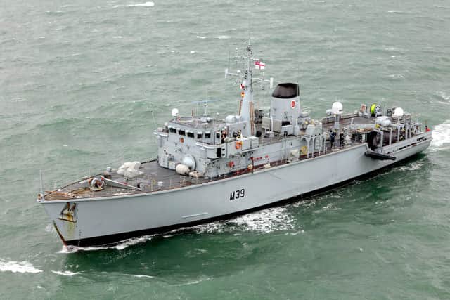 HMS Hurworth M39 minesweeper. Picture: Paul A Barrow.