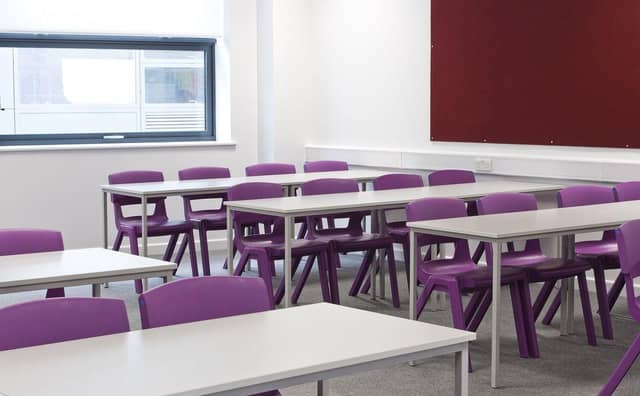 The classroom may be empty - but pupils now can't really leave it behind