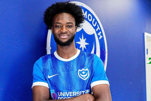 Abu Kamara has joined Pompey on a season-long loan from Norwich. Picture: Portsmouth FC