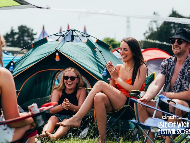 Chilling in the campsite on the opening Thursday of Isle of Wight Festival 2022