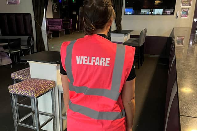 New pink tabards are being given out to welfare officers across Hampshire and the Isle of Wight, including at Emma's in Gosport and Pryzm in Portsmouth. They were launched at Plush in Basingstoke
