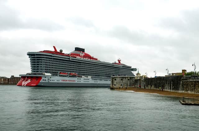 The Virgin cruise ship Scarlet Lady arriving in Portsmouth taken by Daniel Haswell