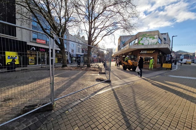 Portsmouth City Council is planning to improve a stretch of the road – installing features like new seating, more planting, play equipment for children, new cycle stands, and a pavement graphic by local artist Angela Chick – in an effort to draw more people back to the high street.