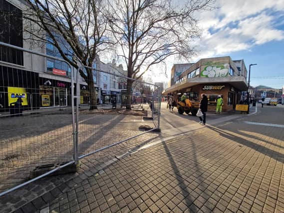 Portsmouth City Council is planning to improve a stretch of the road – installing features like new seating, more planting, play equipment for children, new cycle stands, and a pavement graphic by local artist Angela Chick – in an effort to draw more people back to the high street.