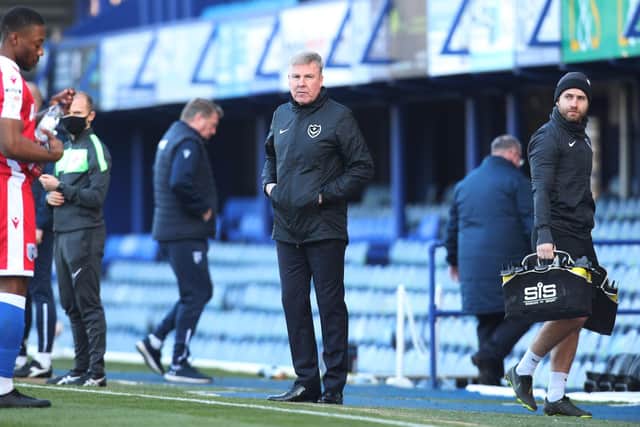 Kenny Jackett was frustrated that Pompey were held to a draw by Gillingham today. Picture: Joe Pepler