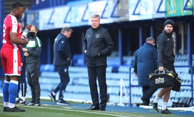 Kenny Jackett was frustrated that Pompey were held to a draw by Gillingham today. Picture: Joe Pepler