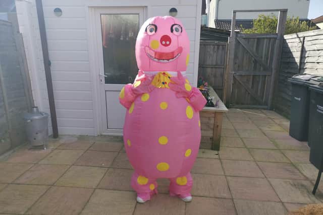 Ellie Steel dressed as Mr Blobby. Picture: Sarah Steel
