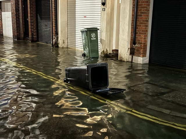 Flooded streets of Old Portsmouth last night as captured by Marcin Jedrysiak.