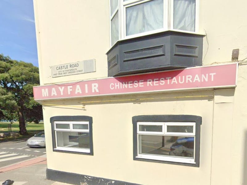 Mayfair Chinese Restaurant at 96 Castle Road, Southsea was rated four on November 7 2023.
