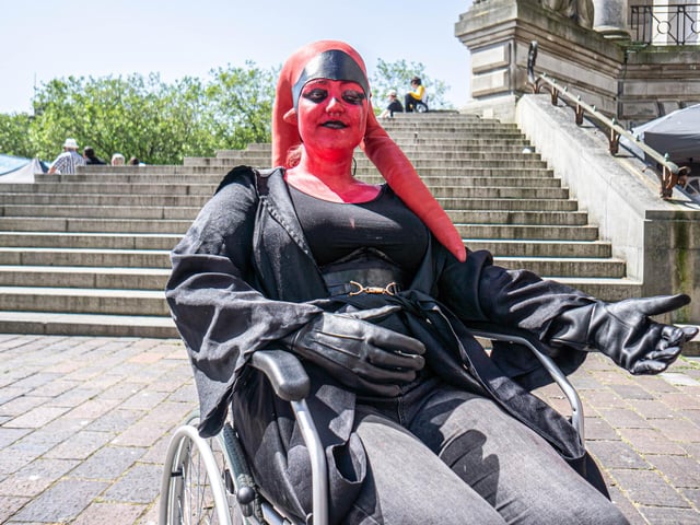 Portsmouth Comic Con 2023 at Portsmouth Guildhall on Saturday 3rd June 2023
Pictured: People dressed up at the event
Picture: Haibur Rahman