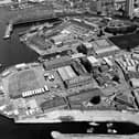 HMS Vernon before being transformed into Gunwharf Quays.An aerial view of HMS Vernon, Portsmouth on October 5, 1981. The News PP4255