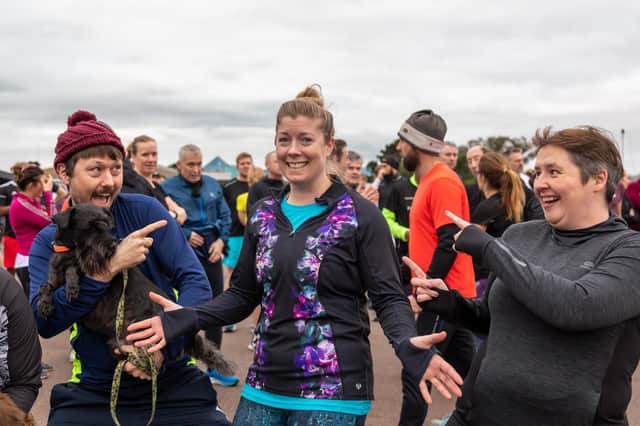 Amy Hurley-Dugdale competing in her 200th parkrun. Picture: Mike Cooter