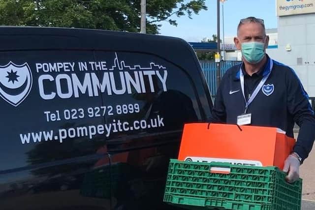 Alan Knight has been busy in the community since the initial March lockdown, including assisting with food deliveries for Pompey in the Community