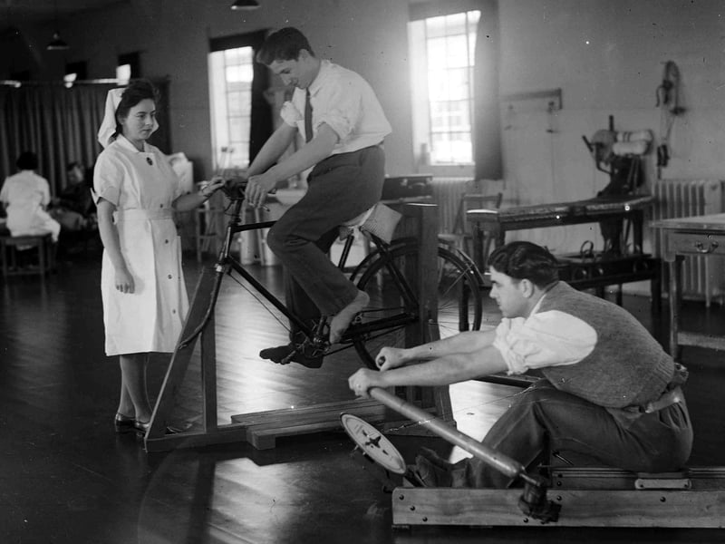 Men recuperating in hospital