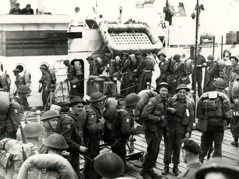 Embarkation of the Royal Canadian Engineers believed to be at Southsea