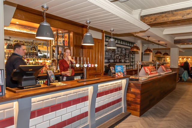 The plush refurbished interior at the Brewers Fayre. Picture: Mike Cooter (040323)