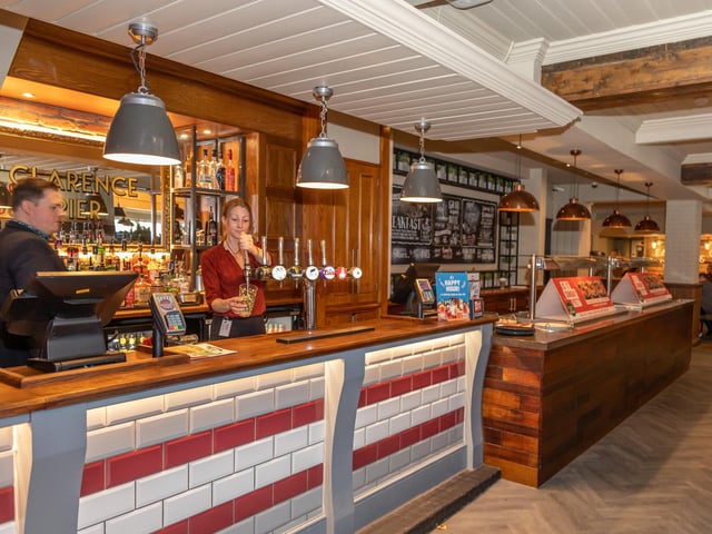 The plush refurbished interior at the Brewers Fayre. Picture: Mike Cooter (040323)