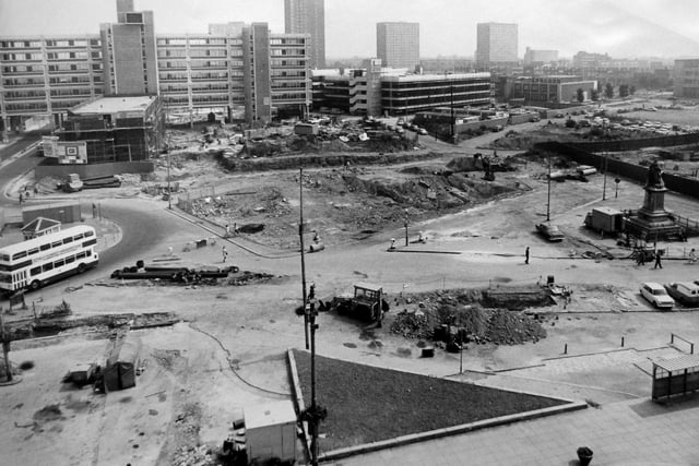 Portsmouth Guildhall and Guildhall Square August 1972