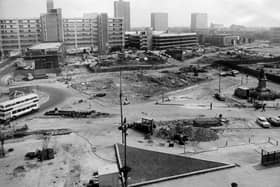 Portsmouth Guildhall and Guildhall Square August 1972