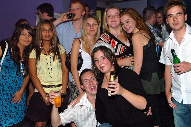 Revellers having a good time at Time & Envy nightclub in Southsea in the 00s. Picture: (063973-0105)