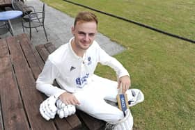 Henry Glanfield is  only the second player in the Southern Premier League to hit 500 league runs in 2021.
Picture Ian Hargreaves
