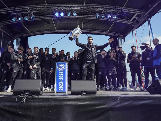 During the Portsmouth FC and Portsmouth Women Champions on the Common, celebrating Pompey’s double title triumph Images ©Jason Brown +44 7545 760582