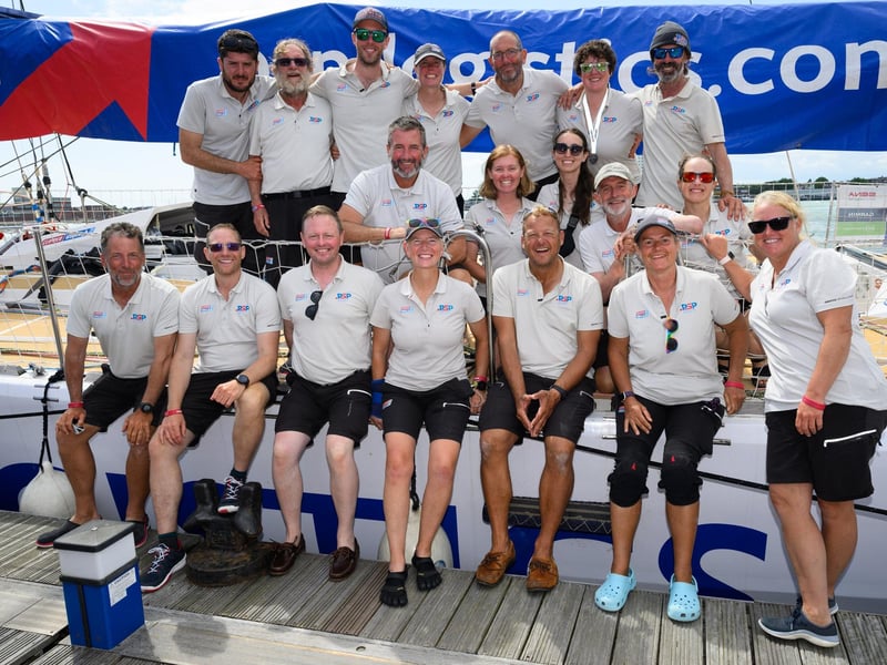 RSP crew captained by local sailor, Mike Miller. (3rd right, front row)Picture: Keith Woodland (270721-4)