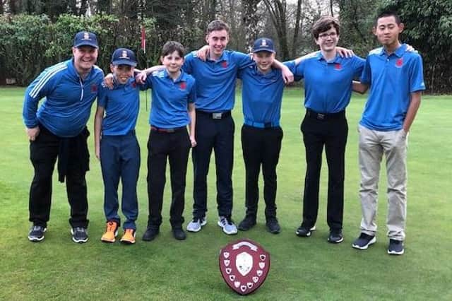 Hampshire, winners of the Under-15 Team Shield beating Sussex and Surrey in 2019. Picture by HAMPSHIRE GOLF