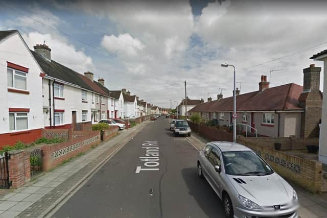The man was arrested in Totland Road, Cosham. Picture: Google Street View.