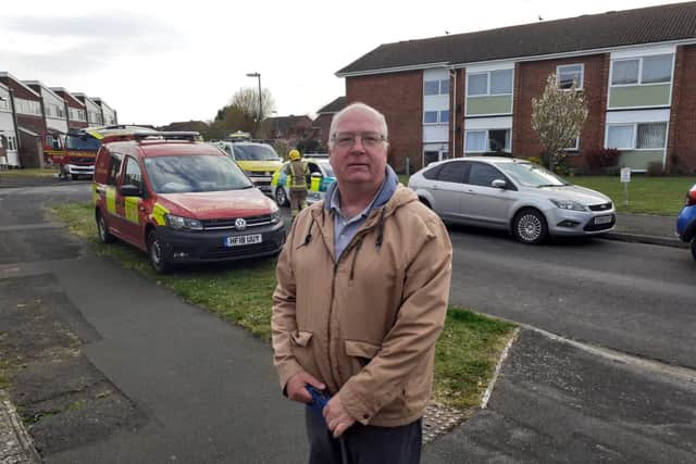 John Tyrrell, 59, was concerned the fire could spread to other flats.