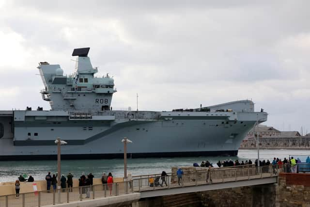 HMS Queen Elizabeth. Picture: Chris Moorhouse (jpns 240223-43)