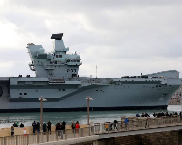 HMS Queen Elizabeth. Picture: Chris Moorhouse (jpns 240223-43)