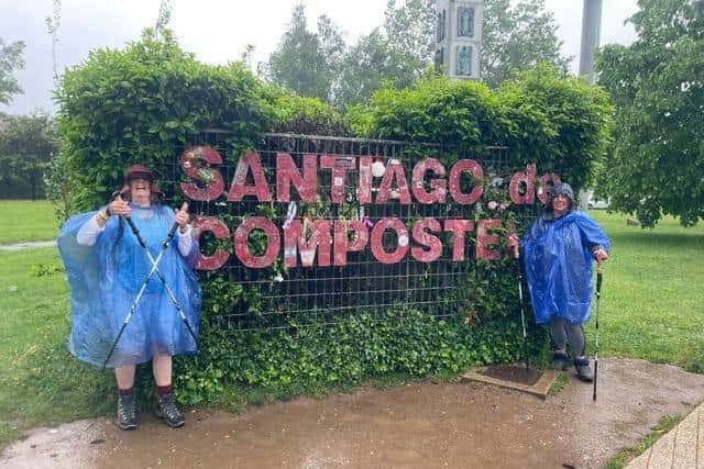 Marlene and her daughter Debbie on the Camino de Santiago Picture: U3A