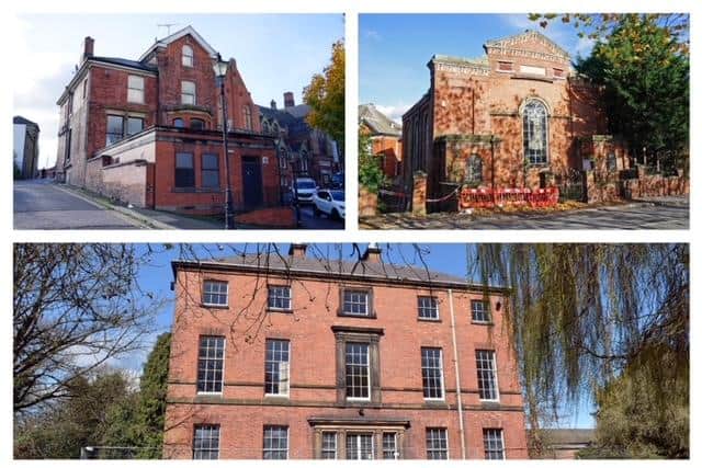 Chesterfield and District Civic Society has released a list of buildings it believes are 'at risk'.