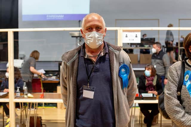 Nick Gregory at the Fareham election count in Ferneham Hall on May 7, 2021
Picture: Habibur Rahman