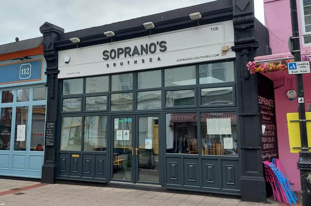 Soprano's at Palmerston Road, Southsea.