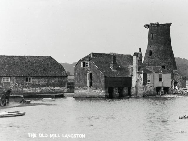 Run down Langstone Mill, Langstone, probably in the late 1920's.