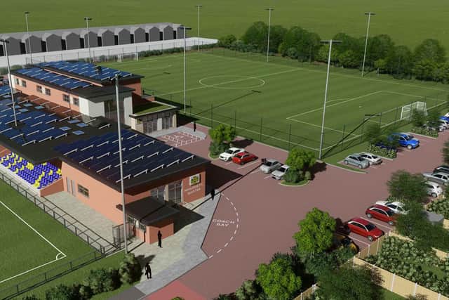 A computer generated image of how the John Jenkins Stadium will look.