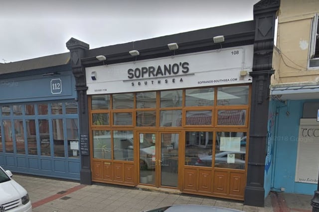Soprano's, Portsmouth, is based in Palmerston Road, and it has a Google rating of 4.6 with 470 reviews.