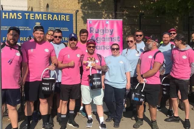 Fundraisers who took on the 'Trek To Twickers' challenge for Rugby Against Cancer in 2019